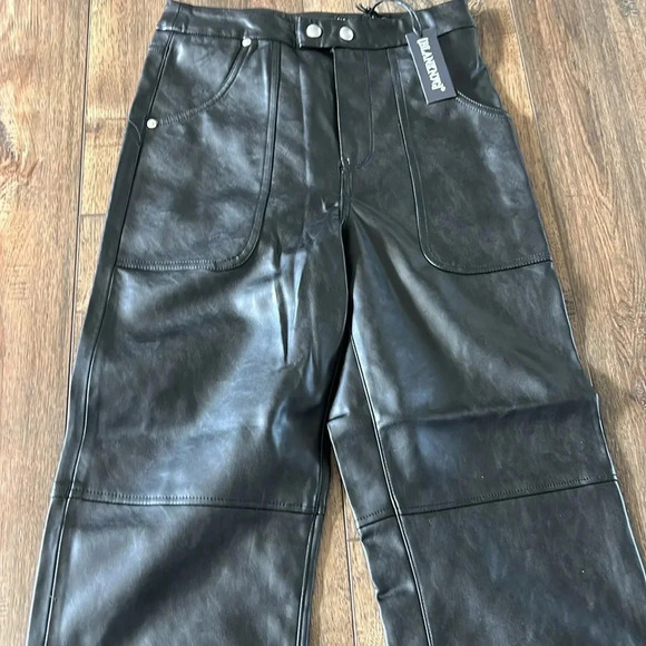NWT Blank NYC The Baxter Faux Leather Pants Black Size 26 - Picture 6 of 12